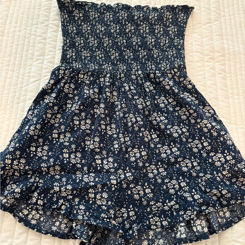 Floral Navy Mini Romper